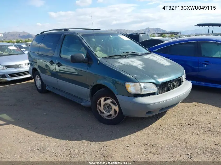 1998 Toyota Sienna Le VIN: 4T3ZF13CXWU049115 Lot: 42193159