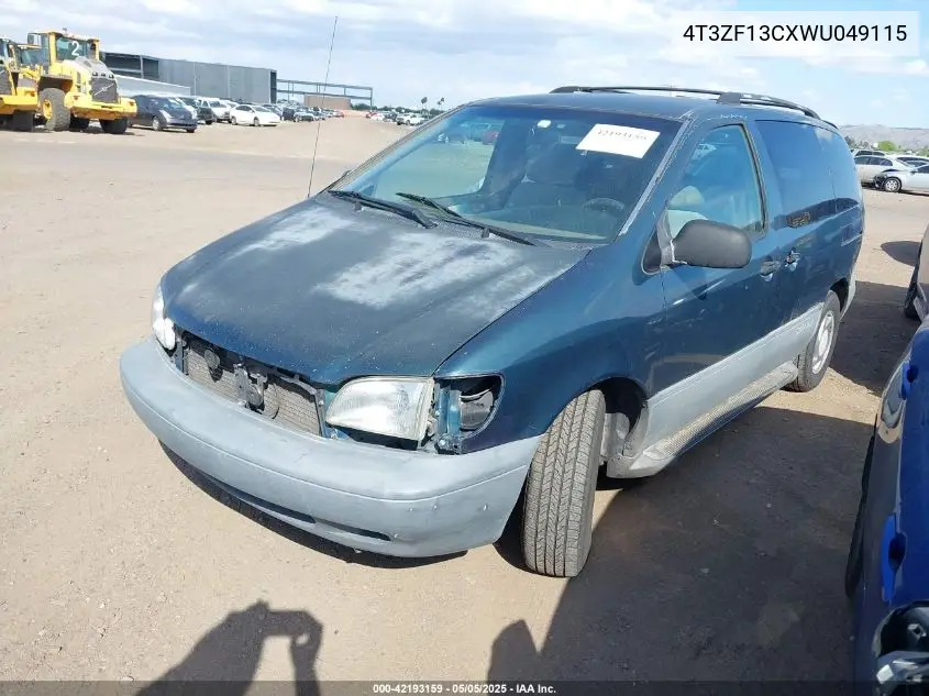1998 Toyota Sienna Le VIN: 4T3ZF13CXWU049115 Lot: 42193159