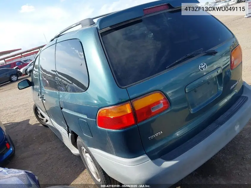 1998 Toyota Sienna Le VIN: 4T3ZF13CXWU049115 Lot: 42193159