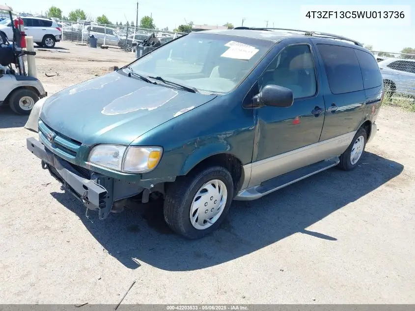 1998 Toyota Sienna Le VIN: 4T3ZF13C5WU013736 Lot: 42203533