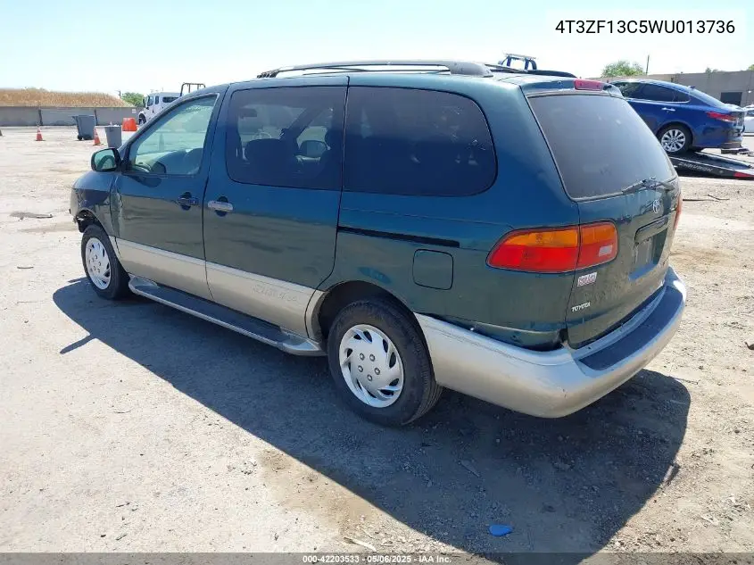 1998 Toyota Sienna Le VIN: 4T3ZF13C5WU013736 Lot: 42203533