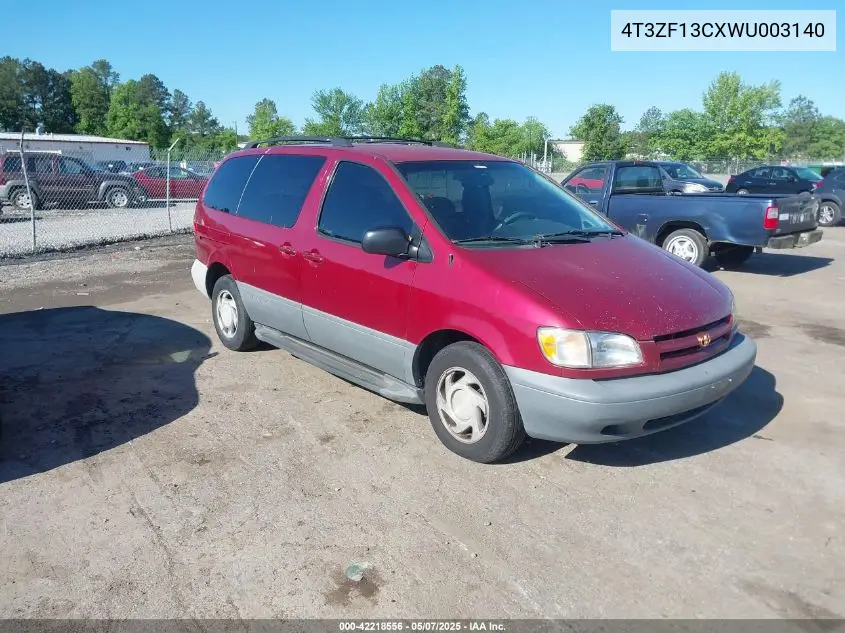 1998 Toyota Sienna Le VIN: 4T3ZF13CXWU003140 Lot: 42218556