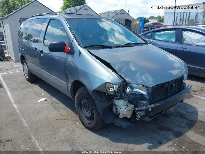 1998 Toyota Sienna Le VIN: 4T3ZF13C9WU036694 Lot: 42231375