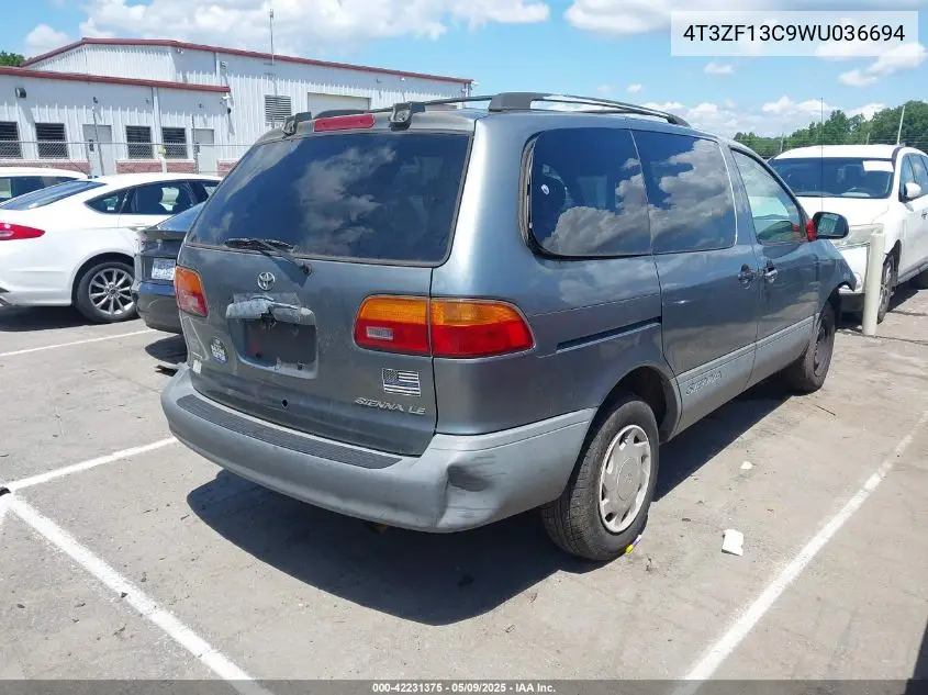 1998 Toyota Sienna Le VIN: 4T3ZF13C9WU036694 Lot: 42231375