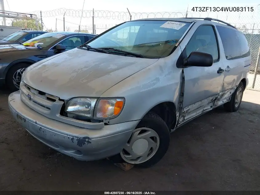 1998 Toyota Sienna Le VIN: 4T3ZF13C4WU083115 Lot: 42507230