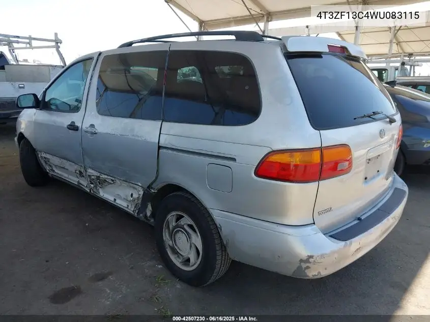 1998 Toyota Sienna Le VIN: 4T3ZF13C4WU083115 Lot: 42507230