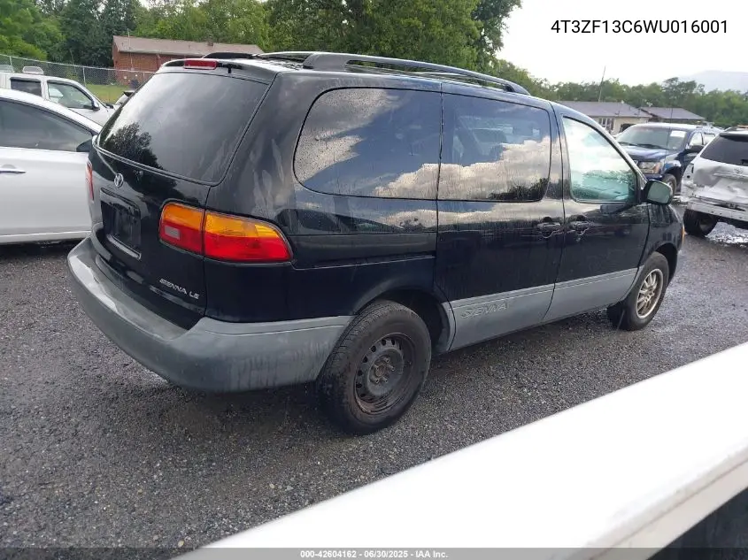 1998 Toyota Sienna Le VIN: 4T3ZF13C6WU016001 Lot: 42604162