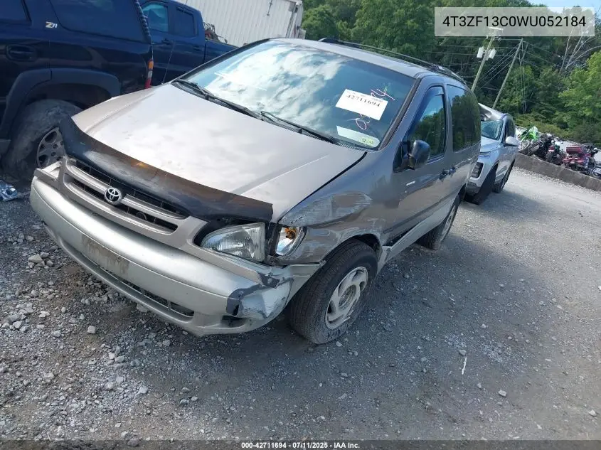 1998 Toyota Sienna Xle VIN: 4T3ZF13C0WU052184 Lot: 42711694