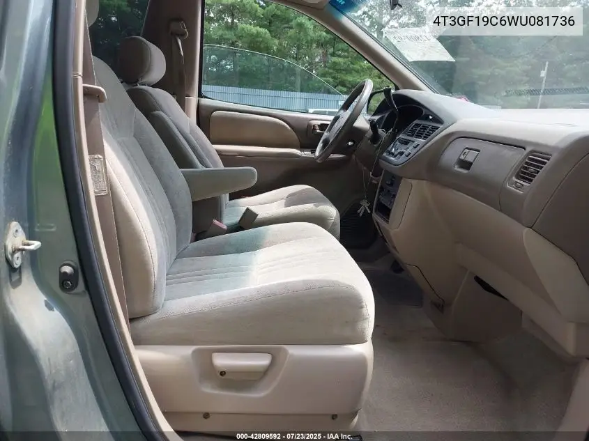 1998 Toyota Sienna Ce VIN: 4T3GF19C6WU081736 Lot: 42809592