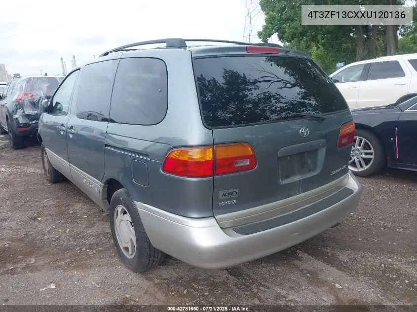 1999 Toyota Sienna Xle VIN: 4T3ZF13CXXU120136 Lot: 42781650