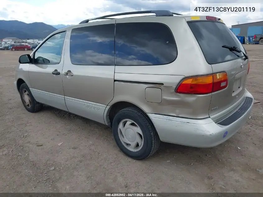 2000 Toyota Sienna Xle VIN: 4T3ZF13C8YU201119 Lot: 42052952