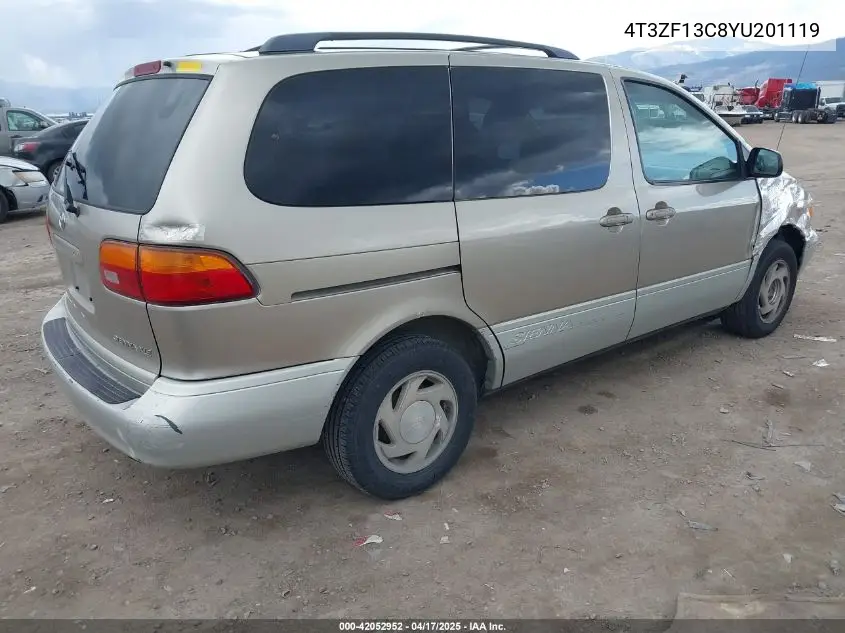 2000 Toyota Sienna Xle VIN: 4T3ZF13C8YU201119 Lot: 42052952