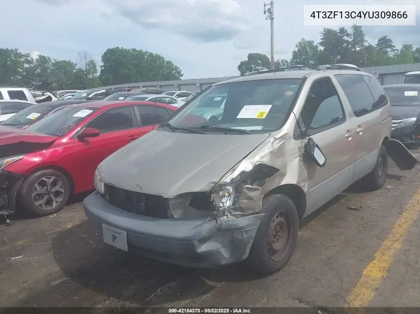 2000 Toyota Sienna Le VIN: 4T3ZF13C4YU309866 Lot: 42184370