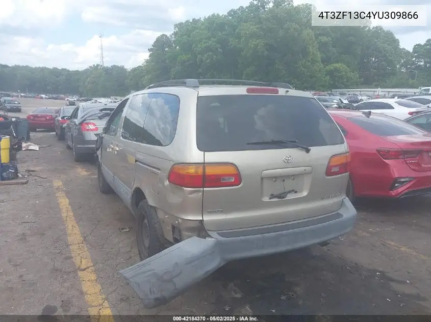 2000 Toyota Sienna Le VIN: 4T3ZF13C4YU309866 Lot: 42184370