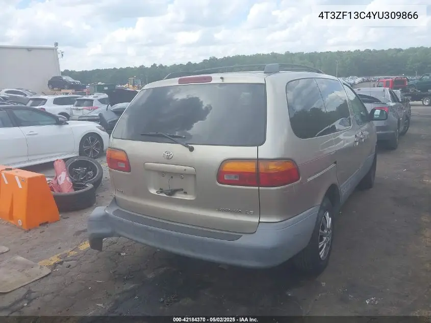 2000 Toyota Sienna Le VIN: 4T3ZF13C4YU309866 Lot: 42184370