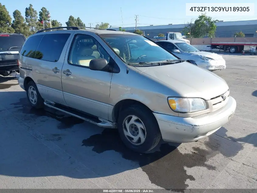 2000 Toyota Sienna Xle VIN: 4T3ZF13C9YU189305 Lot: 42201168