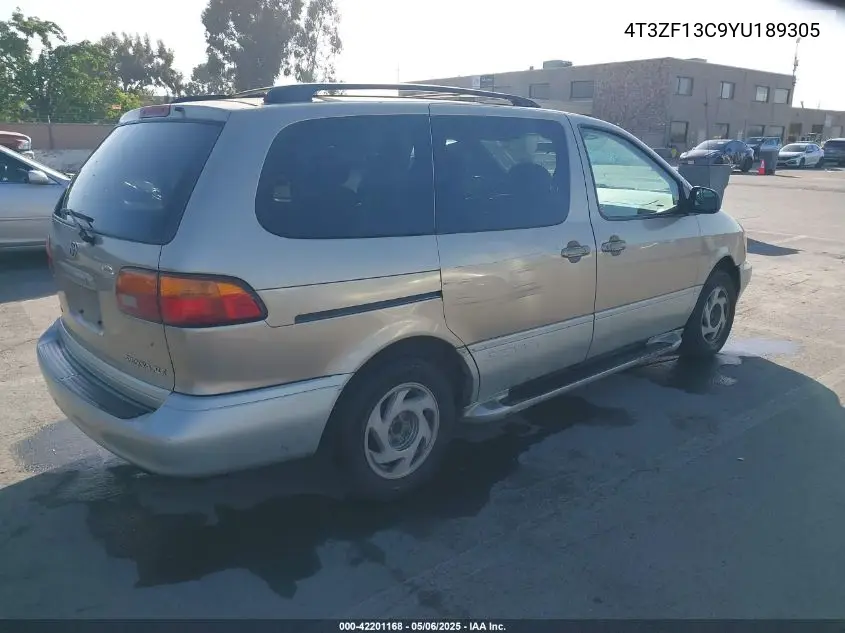 2000 Toyota Sienna Xle VIN: 4T3ZF13C9YU189305 Lot: 42201168