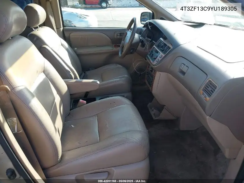 2000 Toyota Sienna Xle VIN: 4T3ZF13C9YU189305 Lot: 42201168