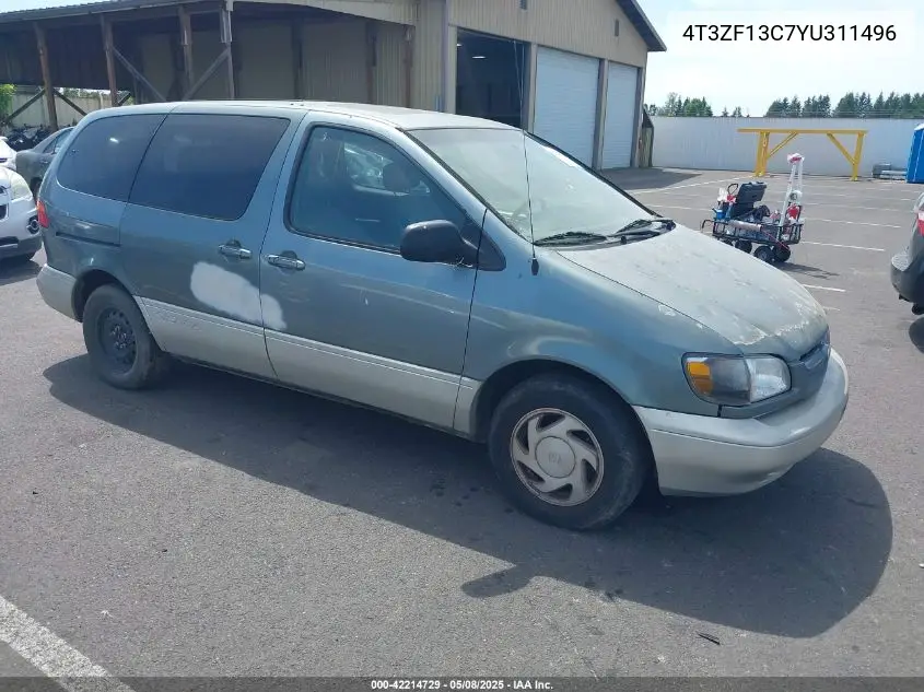 2000 Toyota Sienna Xle VIN: 4T3ZF13C7YU311496 Lot: 42214729