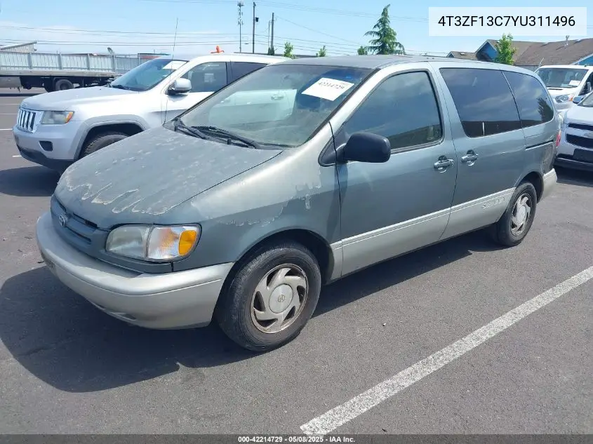 2000 Toyota Sienna Xle VIN: 4T3ZF13C7YU311496 Lot: 42214729