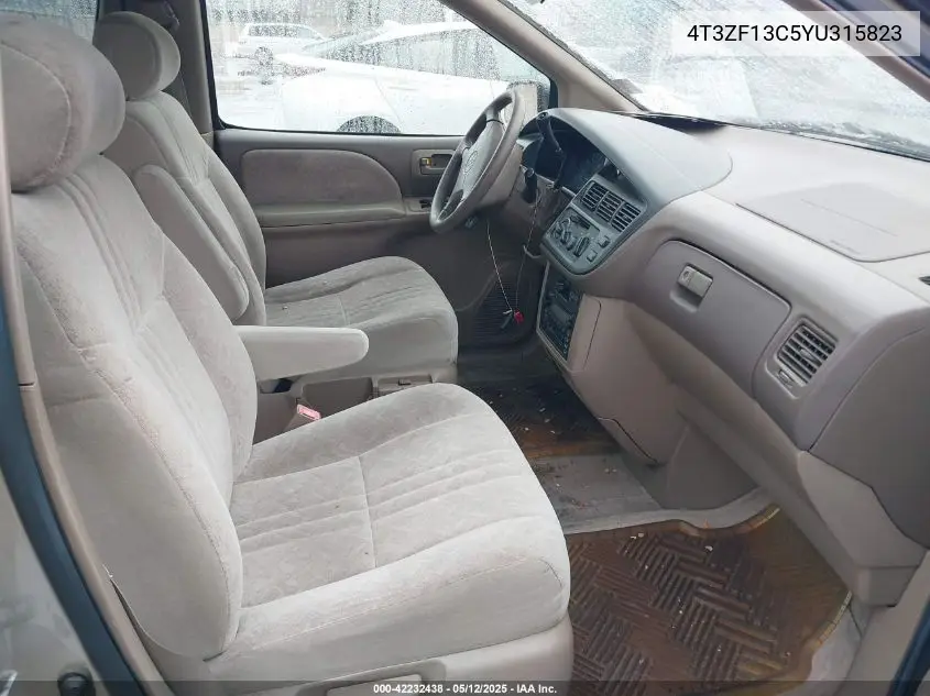 2000 Toyota Sienna Le VIN: 4T3ZF13C5YU315823 Lot: 42232438
