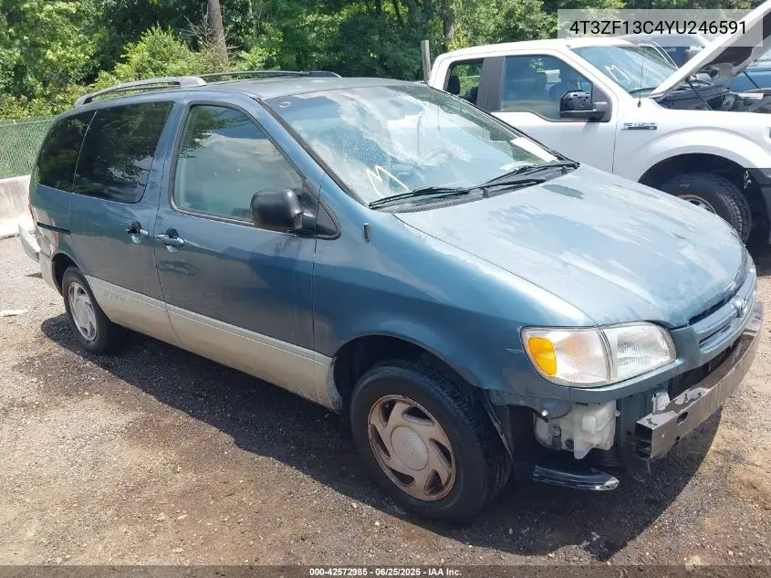 2000 Toyota Sienna Xle VIN: 4T3ZF13C4YU246591 Lot: 42572985