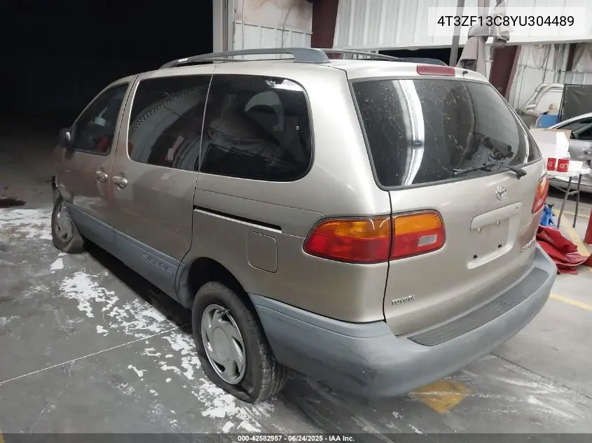 2000 Toyota Sienna Le VIN: 4T3ZF13C8YU304489 Lot: 42582957