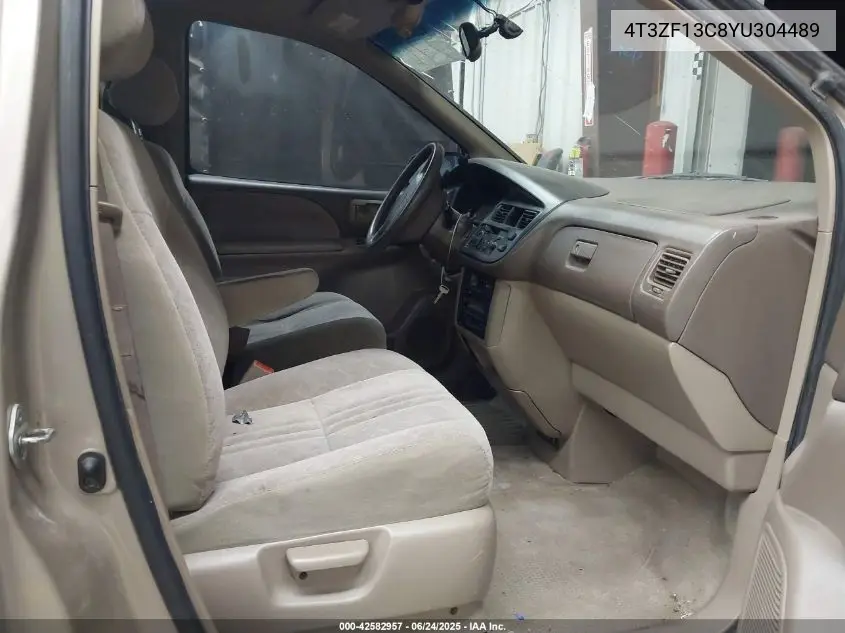 2000 Toyota Sienna Le VIN: 4T3ZF13C8YU304489 Lot: 42582957