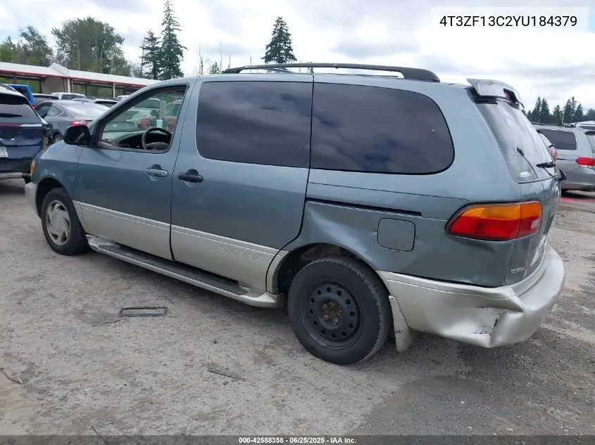 2000 Toyota Sienna Le/Xle VIN: 4T3ZF13C2YU184379 Lot: 42588358