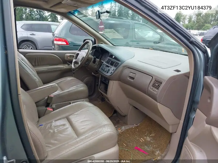 2000 Toyota Sienna Le/Xle VIN: 4T3ZF13C2YU184379 Lot: 42588358