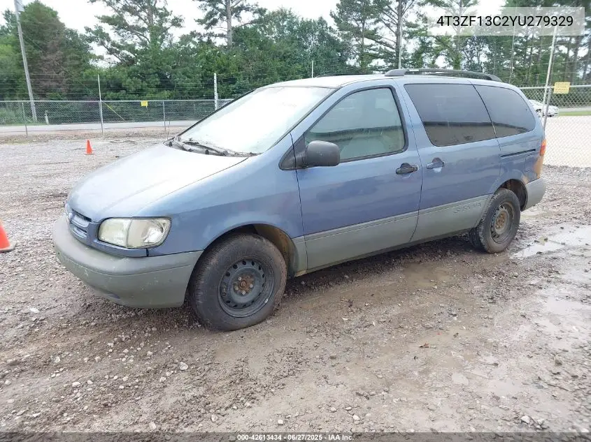 2000 Toyota Sienna Le VIN: 4T3ZF13C2YU279329 Lot: 42613434