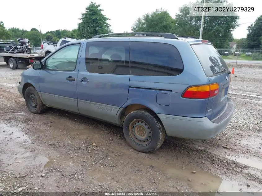 2000 Toyota Sienna Le VIN: 4T3ZF13C2YU279329 Lot: 42613434