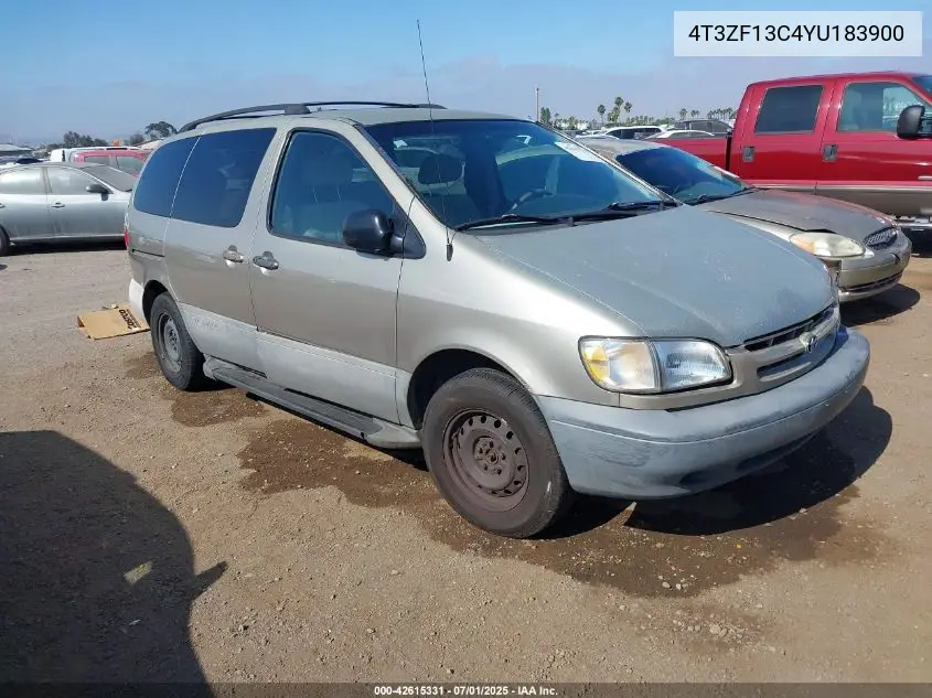 2000 Toyota Sienna Le VIN: 4T3ZF13C4YU183900 Lot: 42615331