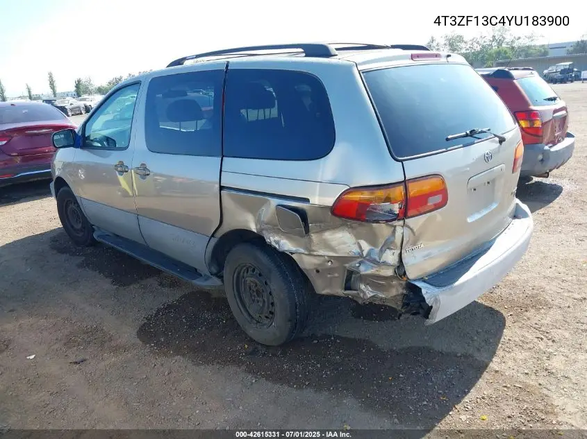 2000 Toyota Sienna Le VIN: 4T3ZF13C4YU183900 Lot: 42615331