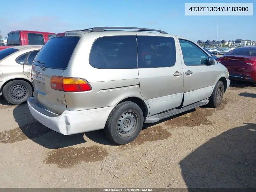 2000 Toyota Sienna Le VIN: 4T3ZF13C4YU183900 Lot: 42615331