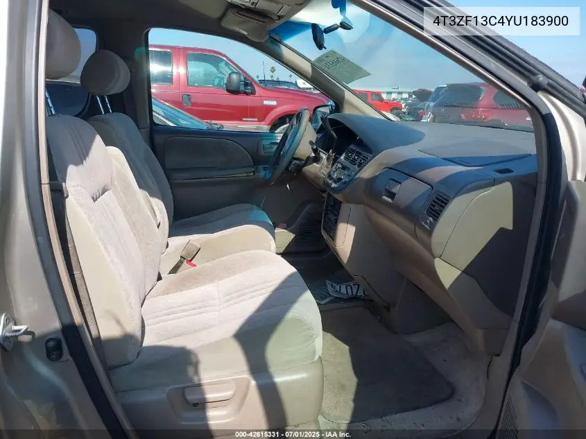 2000 Toyota Sienna Le VIN: 4T3ZF13C4YU183900 Lot: 42615331