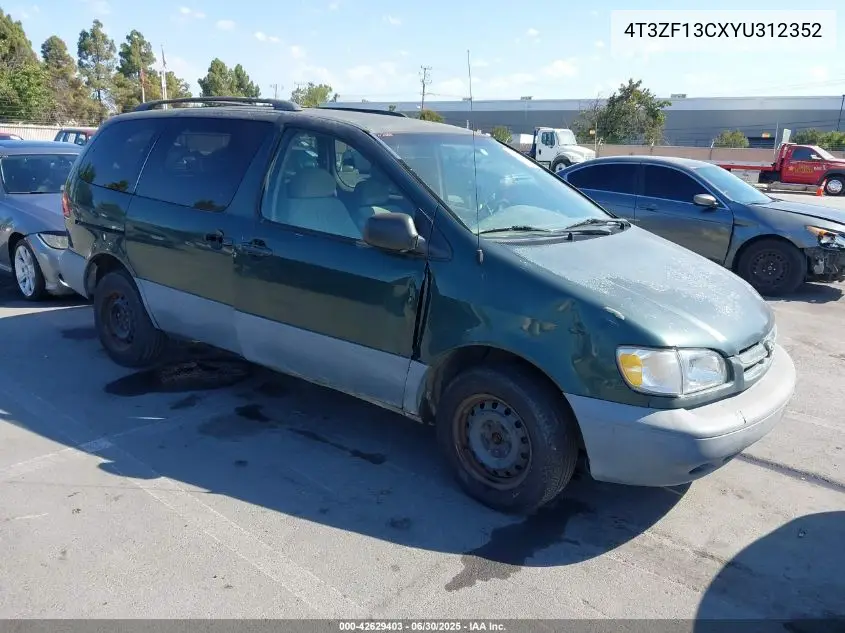2000 Toyota Sienna Le VIN: 4T3ZF13CXYU312352 Lot: 42629403