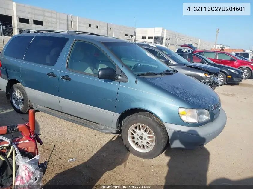 2000 Toyota Sienna Le VIN: 4T3ZF13C2YU204601 Lot: 42679413