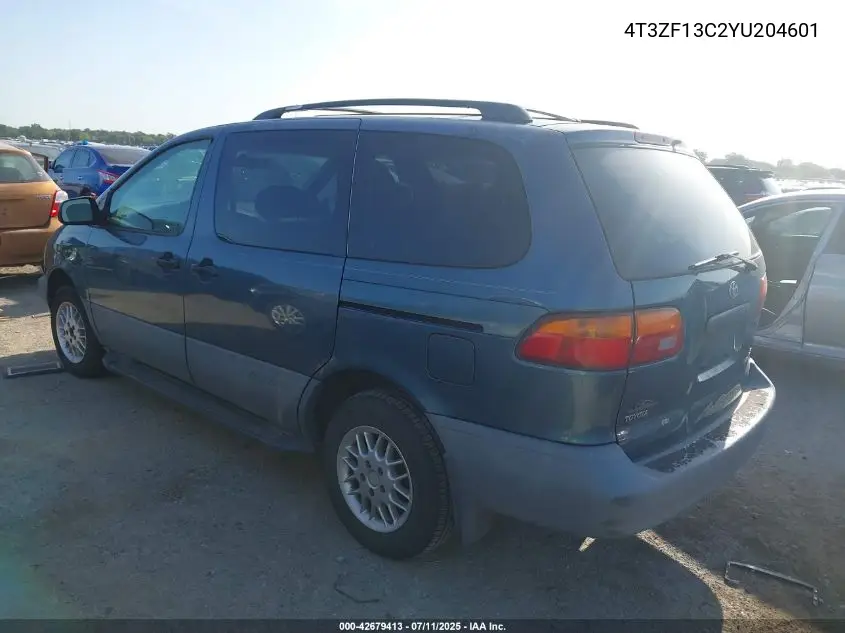 2000 Toyota Sienna Le VIN: 4T3ZF13C2YU204601 Lot: 42679413