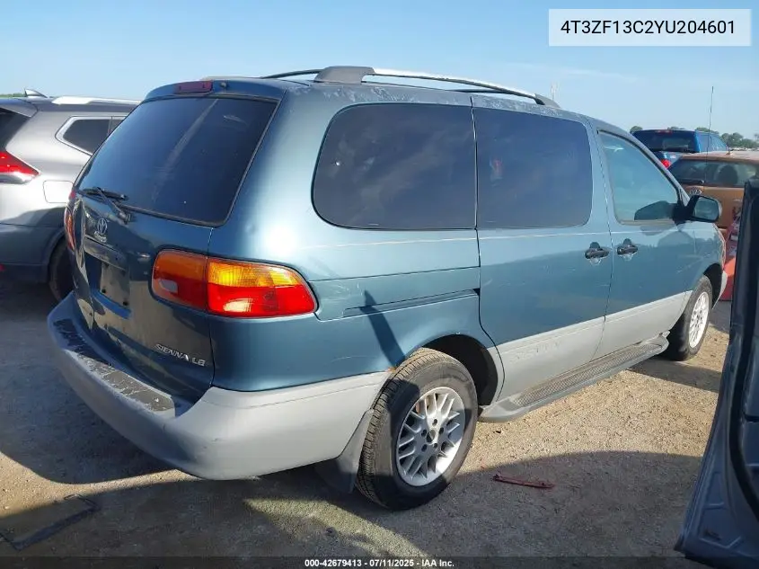 2000 Toyota Sienna Le VIN: 4T3ZF13C2YU204601 Lot: 42679413