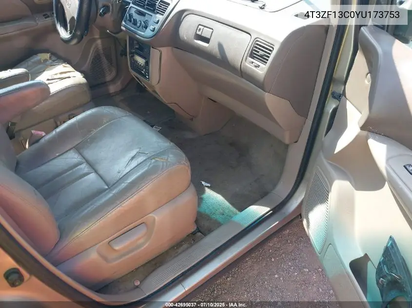 2000 Toyota Sienna Le VIN: 4T3ZF13C0YU173753 Lot: 42695037