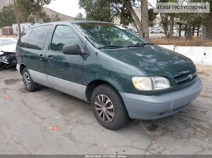 2000 Toyota Sienna Ce VIN: 4T3GF19C1YU282964 Lot: 42735424
