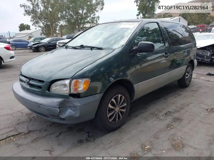2000 Toyota Sienna Ce VIN: 4T3GF19C1YU282964 Lot: 42735424