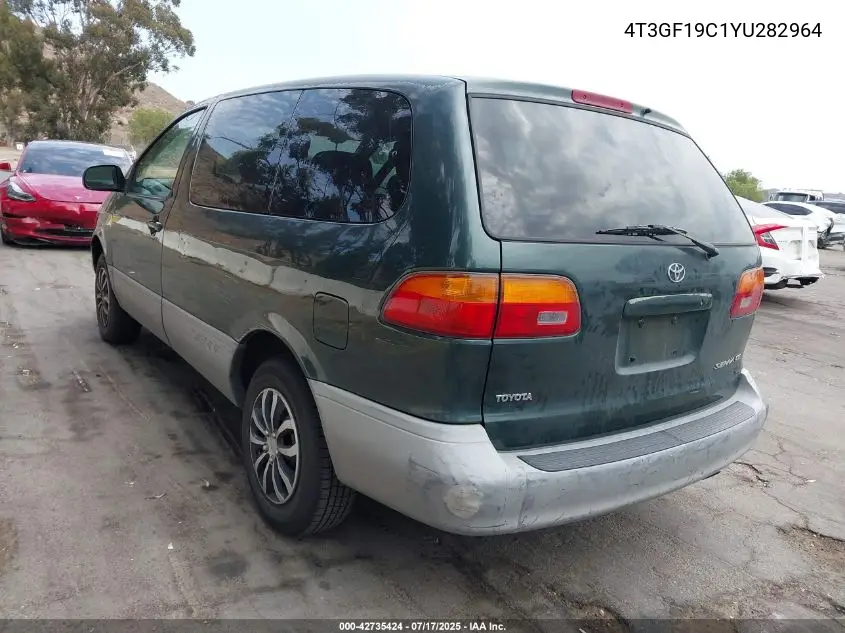 2000 Toyota Sienna Ce VIN: 4T3GF19C1YU282964 Lot: 42735424
