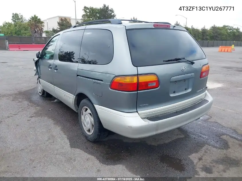 2000 Toyota Sienna Xle VIN: 4T3ZF13C1YU267771 Lot: 42750564