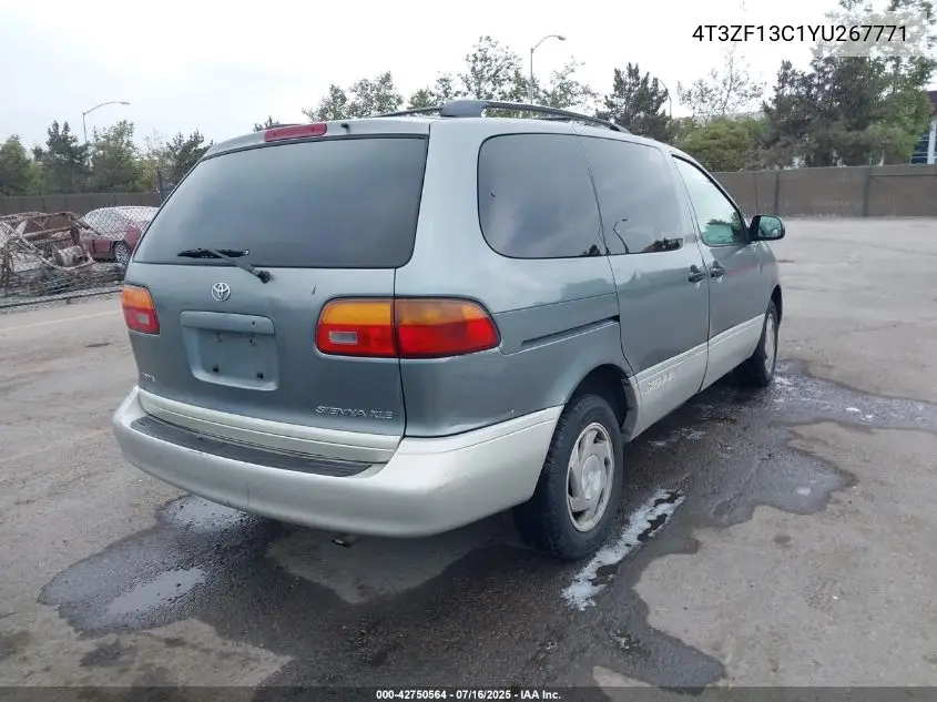 2000 Toyota Sienna Xle VIN: 4T3ZF13C1YU267771 Lot: 42750564