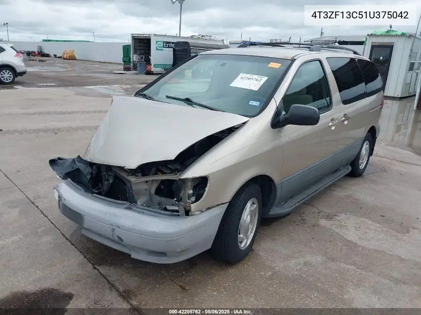 2001 Toyota Sienna Le VIN: 4T3ZF13C51U375042 Lot: 42205762