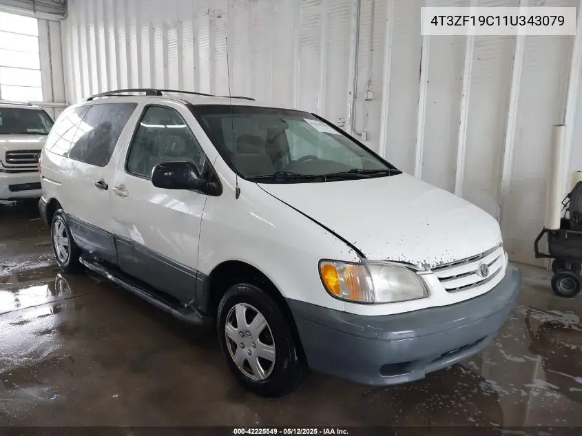 2001 Toyota Sienna Ce VIN: 4T3ZF19C11U343079 Lot: 42225549