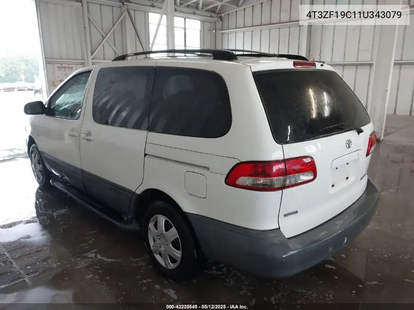 2001 Toyota Sienna Ce VIN: 4T3ZF19C11U343079 Lot: 42225549