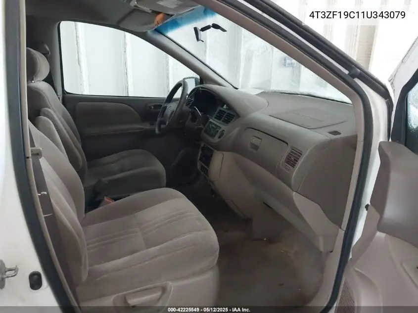 2001 Toyota Sienna Ce VIN: 4T3ZF19C11U343079 Lot: 42225549